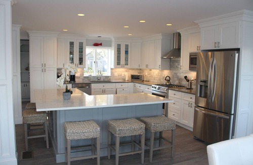 West Yarmouth House | Fabulous water front home with private dock, swimming, beach, fire pit, Hot Tub