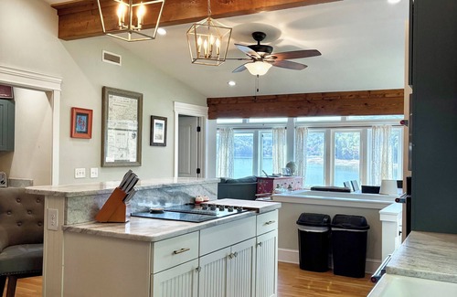 Lake Lure House | FALL in full color. Hot Tub. Pet friendly.Lakefront home. Views views views!