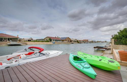 Silver Lakes Country Club House | Family Helendale Home - Private Dock and Fire Pit!