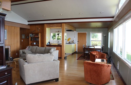 Lummi Island House | Family Home with Private Beach and Stunning Mountain Views