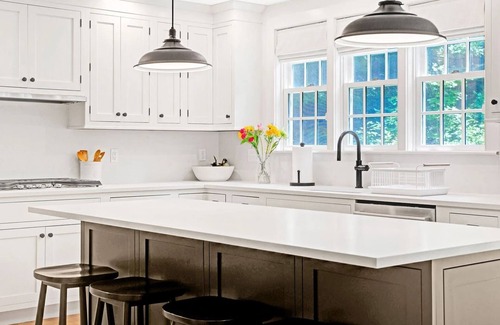 West Hartford House | Farmhouse, Fireplace & Office - Wheelock Hideaway