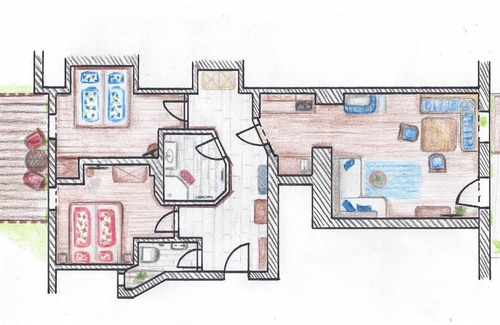Ramsau bei Berchtesgaden Apartment | Ferienwohnung Alpenglück, 1-5 Personen, 65 qm, Dusche/WC, West- und Ostterrasse, SAT TV, W-LAN, 2 Schlafzimmer