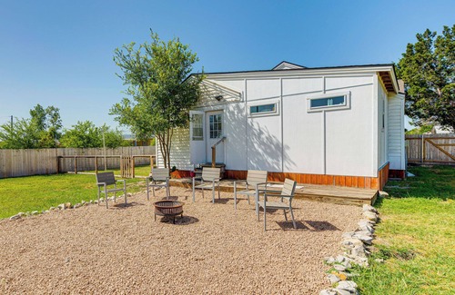 Spicewood House | Fire Pit & Yard: Dog-Friendly Spicewood Home