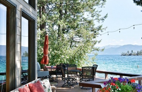 Lakeside House | Flathead lakefront Charming 3-bedroom house with deck overlooking two islands!