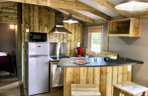 Saint-Hilaire-de-Riez Ski Chalet | Flower Camping Les Biches * - Sweetflower 2hz PREMIUM - 40m2 - covered terrace - TV - plancha - spa - free WIFI 4 people