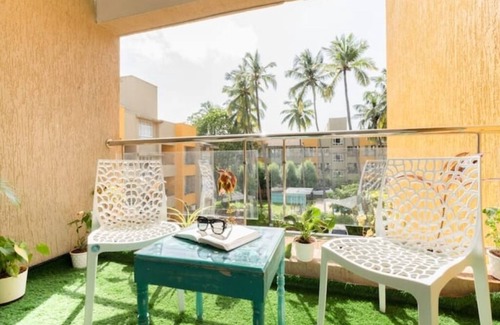 Anjuna Apartment | Flowervalley by Alpha Stays Goa. Anjuna/Vagator