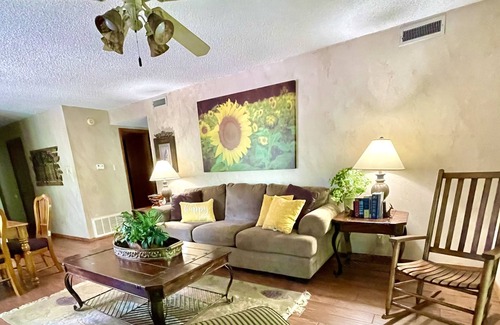 Mount Ida Condo | Forest Retreat Condo, lower level, close to Spa, pool, and lake. We want you!