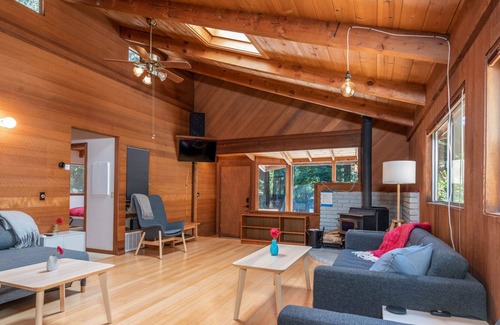 Gualala House | Forest Sea Cabin | Patio w/ Forest Views | Whale Watching