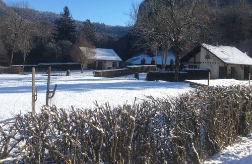 Nans-sous-Sainte-Anne Cottage | Franche Comté in Doubs Cottage in calm Lison river 1st category fishing