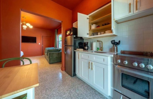 Bay Esplanade Apartment | Fresh for 2025: Retro Beach Oasis with Color Pop
