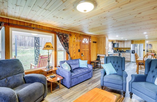 Cosby Cabin | Furnished Deck: Rustic Cabin in Cosby!