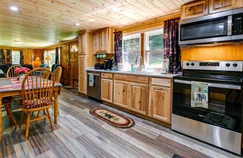 Cosby Cabin | Furnished Deck: Rustic Cabin in Cosby!