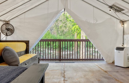 Stanton RV Rental | Furnished Glamping Tent/King Bed/Access to the Red River - Dancing Deer - #6