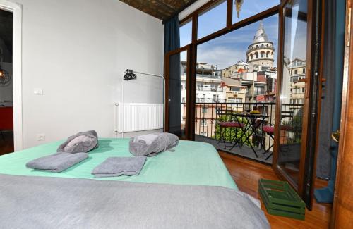 Galata Apartment | Galata Tower Is Almost In Your Bedroom And In The Balconies Rooftop Terrace with Golden Horn View