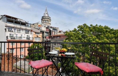 Galata Apartment | Galata Tower Is Almost In Your Bedroom And In The Balconies Rooftop Terrace with Golden Horn View