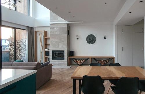 Kazbegi Apartment | George Snow Apartments in New Gudauri - fireplace, 50m to Gondola lift