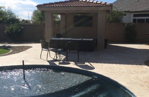 Coyote Lakes House | Get away to sunshine! Home to rent with pool jacussi in backyard on golf course