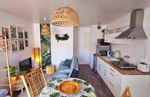 La Roche-sur-Yon Apartment | Gîte 3 pers Bornéo - Relaxation with heated swimming pool and secure parking lot