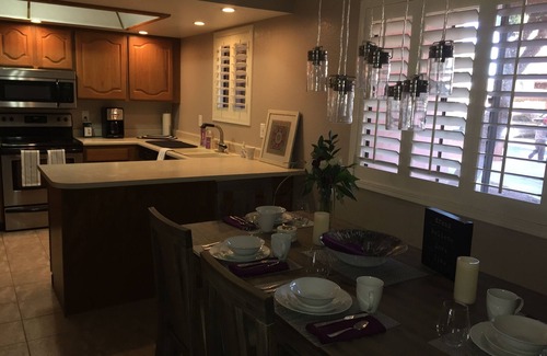 Paradise Valley Village Condo | Golf Course & Sparkling Pool View! Gated Complex & Ground Floor Condo