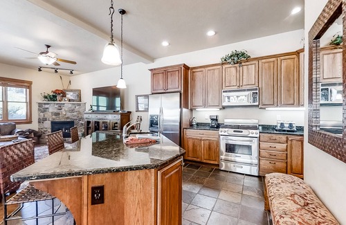 Steamboat Springs House | Gorgeous & roomy townhouse with pool, hot tub, chef's kitchen, & mountain view