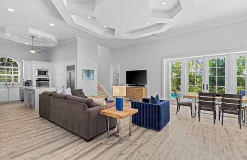 Coquina Sands House | Grandiose home with tropical private pool area & jetted tub