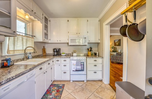 Harrison House | Great location just two minutes from downtown square with a Hot Tub!