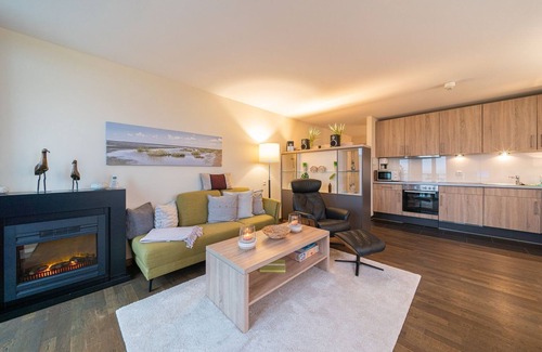 Wremen Apartment | Great top floor apartment close to the beach, sauna, two balconies with land & sea views