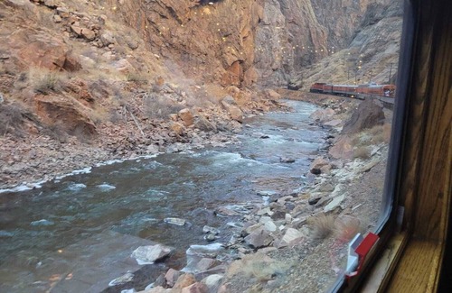 Canon City Cabin | Great views with relaxing deck.