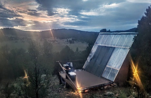 Canon City Cabin | Great views with relaxing deck.