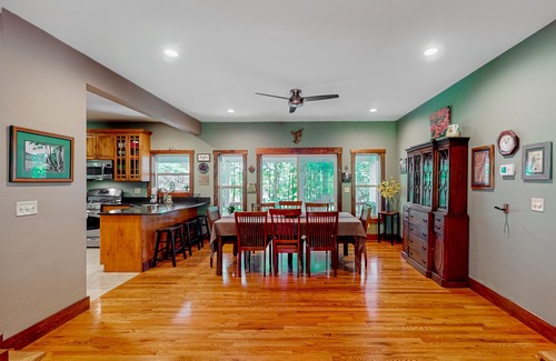 North Lake George House | Green home near beach & hiking trails with firepit, fireplace, beautiful views