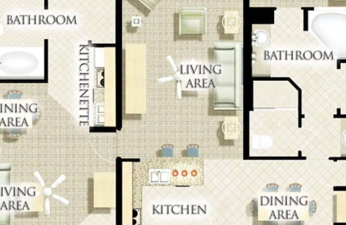 Paradise Island Resort | Harborside Resort Atlantis 2 Bedroom Lockoff Villa sleeps 8 April 27-May 4, 2025