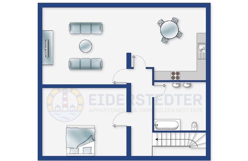 Eiderstedt Peninsula Apartment | Haus Deichwelle - Wohnung 4 Seerobbe