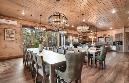 Sevierville Cabin | Hibernation Lodge | Indoor Pool, Arcade, Theater, Hot Tubs, Sleeps 48 Guests