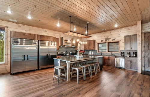 Sevierville Cabin | Hibernation Lodge | Indoor Pool, Arcade, Theater, Hot Tubs, Sleeps 48 Guests