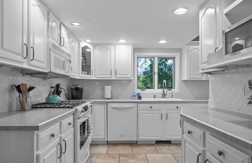 Mayfield House | High Lake Hideaway: 5BR Retreat, Tramp, Winter Fun