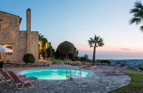 Agia Triada Villa | Hill Top House with Pool & Scenic Views