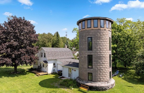 Fish Creek House | Historic Silo in Downtown Fish Creek at the entrance to Peninsula State Park