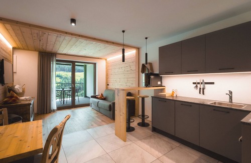 Campo Tures Apartment | Holiday Apartment "Archehof Hochzirm Lodge Anna" with Mountain View & Sauna