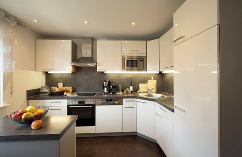 Schienen House | Holiday Home "Hulda" at Lake Constance with Wi-Fi, Balcony, Terrace & Garden