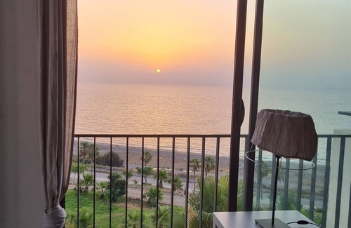 Playa Macenas House | Holiday Home 'Duplex Jlc' with Sea View, Shared Pool and Air Conditioning