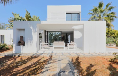 Sant Joan de Labritja Villa | Home with Pool, Mountain View, Wi-Fi and Air Conditioning; Pets Allowed, Parking Available