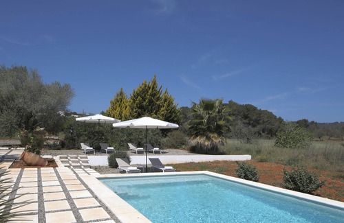 Sant Joan de Labritja Villa | Home with Pool, Mountain View, Wi-Fi and Air Conditioning; Pets Allowed, Parking Available