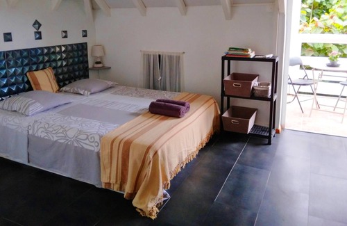 Baillif Apartment | Homerez - Studio 8 km away from the beach for 2 ppl. with sea view at Baillif