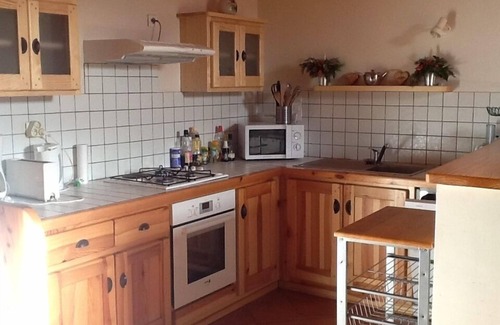 Buzeins House | House: barn facing a castle in unspoilt countryside