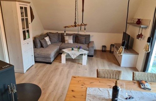 Helmeroth Condo | Ideal f. Families, eat-in kitchen, play corner, garden, terrace, animals, great nature