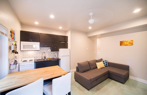 Salida House | In Salida, a Modern Ground Floor Suite. Private, custom flagstone patio & yard.