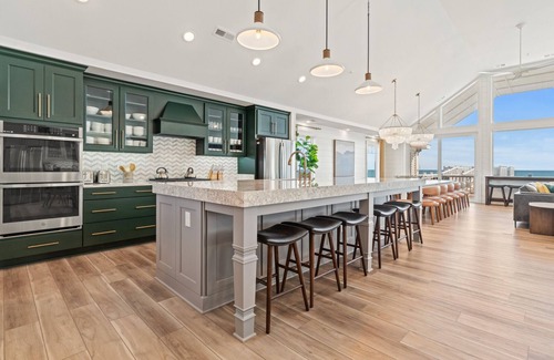 Kill Devil Hills House | Island Enchantment - Oceanfront Pet Friendly Home w/Cabana Service! FlexStay! Incredible Views, Poolside Tiki Bar, Hot Tub, and More!