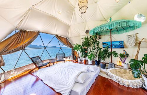 Itoshima Hotel | ITOSHIMA SDGs Village Chikyu MIRAI -海の大パノラマ-全室オーシャンビューのドームテント