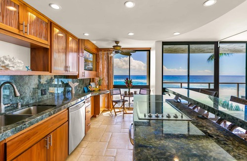 Poipu Condo | Kauai Vacation Rental - Kuhio Shores 319–Oceanfront, Sunset Views, A/C!
