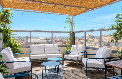 Montpellier City-Centre Apartment | Là-Haut - Rooftop - Panorama sur la ville Parking